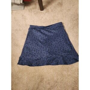 Renwick Blue & Black Leopard-Print Golf Skort Size XS